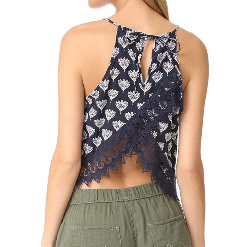 BB DAKOTA size small Women's Taryn Embriodered Lace Tank Top NWOT crop